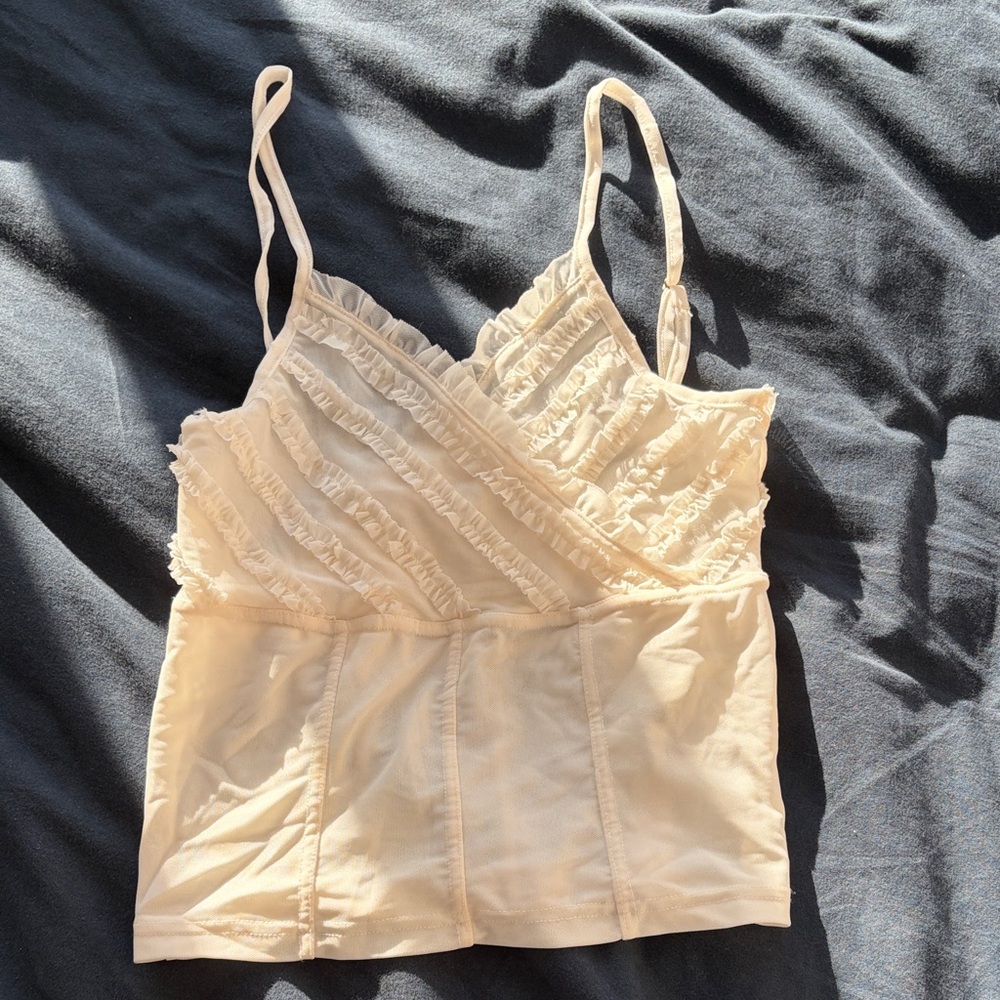 Anthropologie Cream Camisole Top